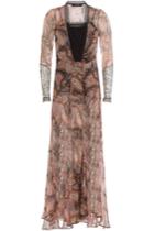 Etro Etro Floor Length Printed Silk Gown - Magenta