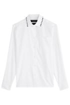 Valentino Valentino Cotton Shirt With Rockstuds - White