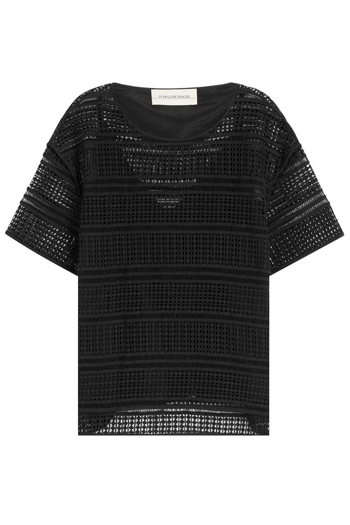 By Malene Birger By Malene Birger Cotton Broderie Anglaise Top - Black