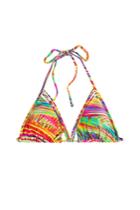 Luli Fama Luli Fama Dreamin Printed Triangle Bikini Top - Multicolor