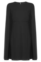 Valentino Valentino Wool Cape Dress - Black