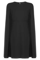 Valentino Valentino Wool Cape Dress - Black