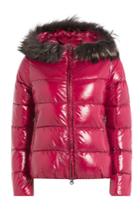 Duvetica Duvetica Quilted Down Jacket With Fur-trimmed Hood - Magenta