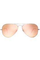 Ray-ban Ray-ban Aviator Sunglasses With Mirrored Lenses - Silver