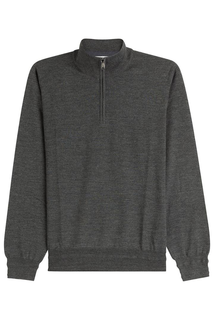 Brioni Brioni Wool Turtleneck Pullover With Zipper