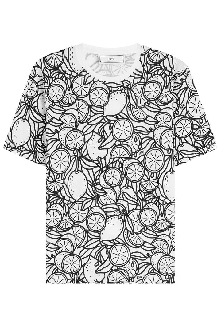 Ami Alexandre Mattiussi Ami Alexandre Mattiussi Printed Cotton T-shirt - White