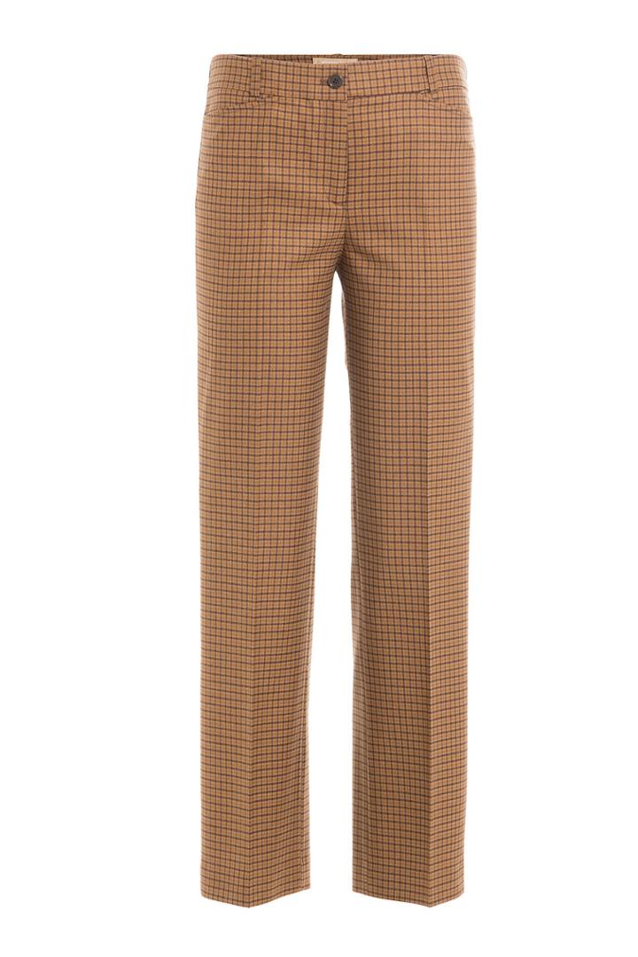 Michael Kors Michael Kors Printed Virgin Wool Pants - Camel