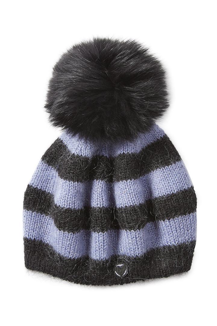Charlotte Simone Charlotte Simone Bobbi The Beret Hat With Mohair And Fox Fur