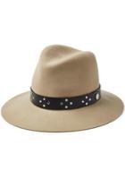 Rag & Bone Rag & Bone Floppy Wool Hat With Embellished Leather Trim