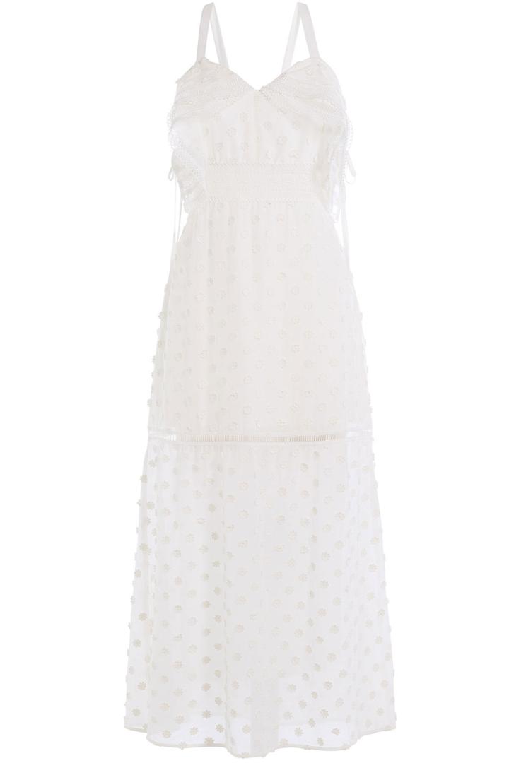 Self-portrait Self-portrait Daisy Off Shoulder Cotton Maxi Dress