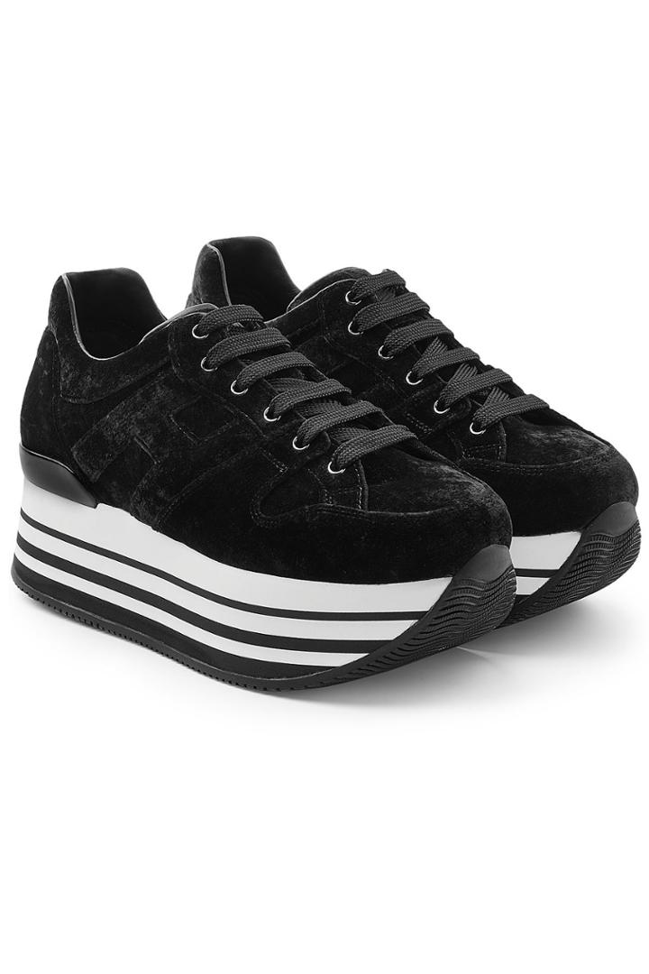 Hogan Hogan Velvet Sneakers With Platform