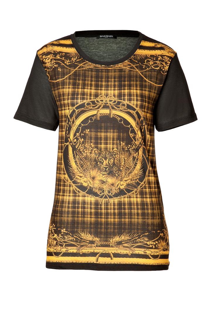 Balmain Balmain Balmain, Printed Cotton T-shirt