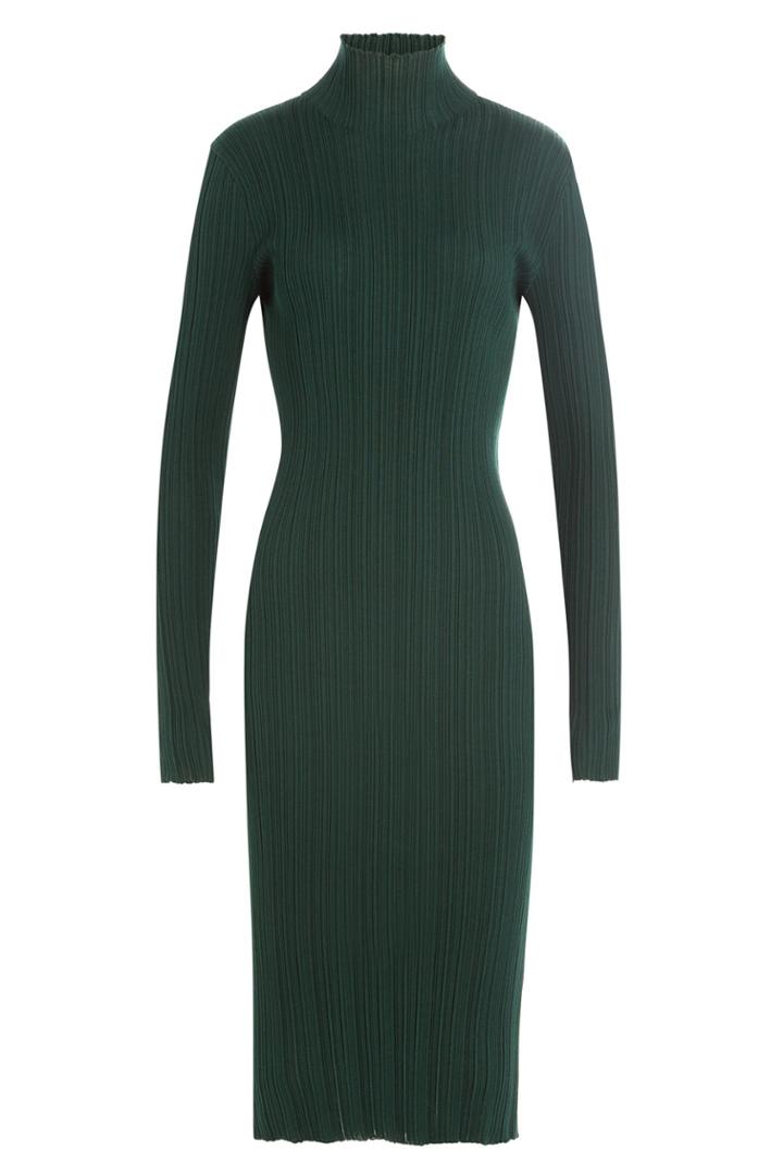 Nina Ricci Nina Ricci Wool-silk Turtleneck Dress - Green