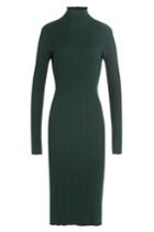 Nina Ricci Nina Ricci Wool-silk Turtleneck Dress - Green