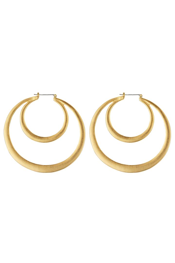 Kenneth Jay Lane Kenneth Jay Lane Gold-plated Hoop Earrings - Gold