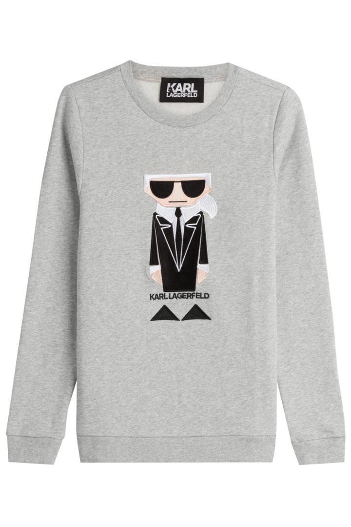 Karl Lagerfeld Karl Lagerfeld Kocktail Karl Cotton Sweatshirt - Grey