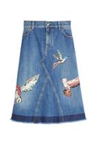 R.e.d. Valentino R.e.d. Valentino Printed Denim Skirt