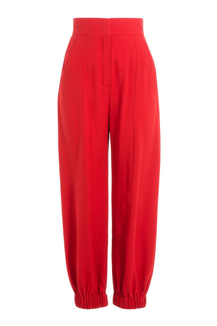 Fendi Fendi High Waisted Elastic Cuff Pants - Red