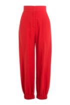 Fendi Fendi High Waisted Elastic Cuff Pants - Red