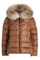 Moncler Moncler Quilted Down Jacket With Fur-trimmed Hood