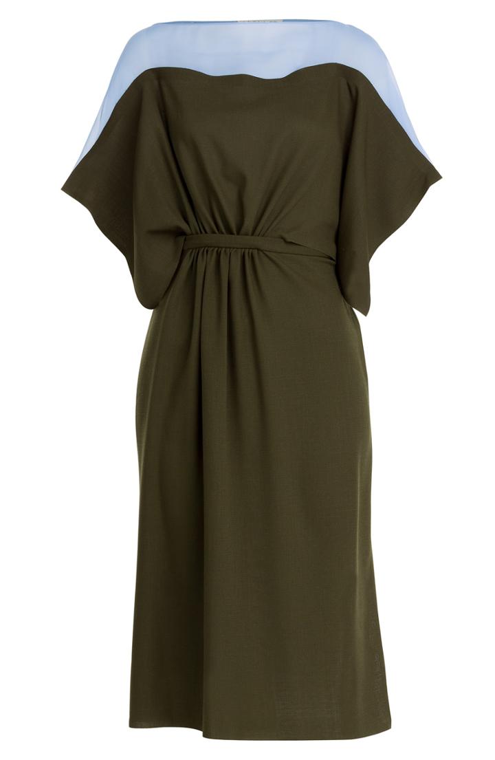 Vionnet Wool Dress With Chiffon