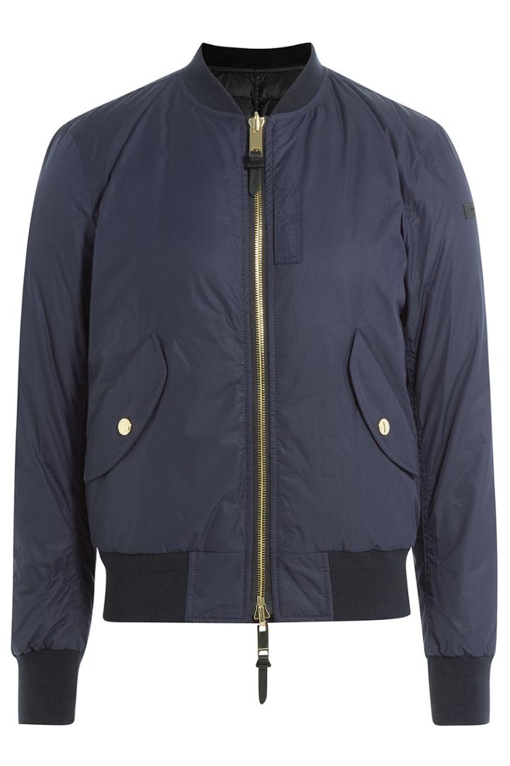 Burberry Brit Burberry Brit Bomber-style Down Jacket - Blue