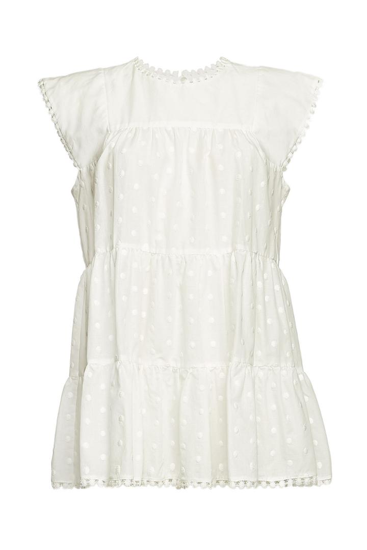 See By Chloé See By Chloé Embroidered Sleeveless Cotton Top