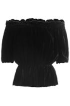 Warm Warm Velvet Off-the-shoulder Top