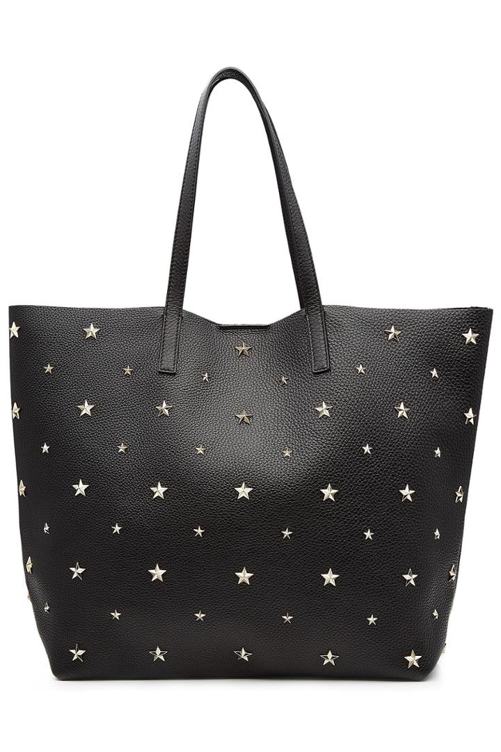 Red Valentino Red Valentino Embellished Leather Tote - Black