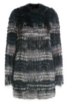 Yves Salomon Yves Salomon Variegated Fox Fur Coat - Blue