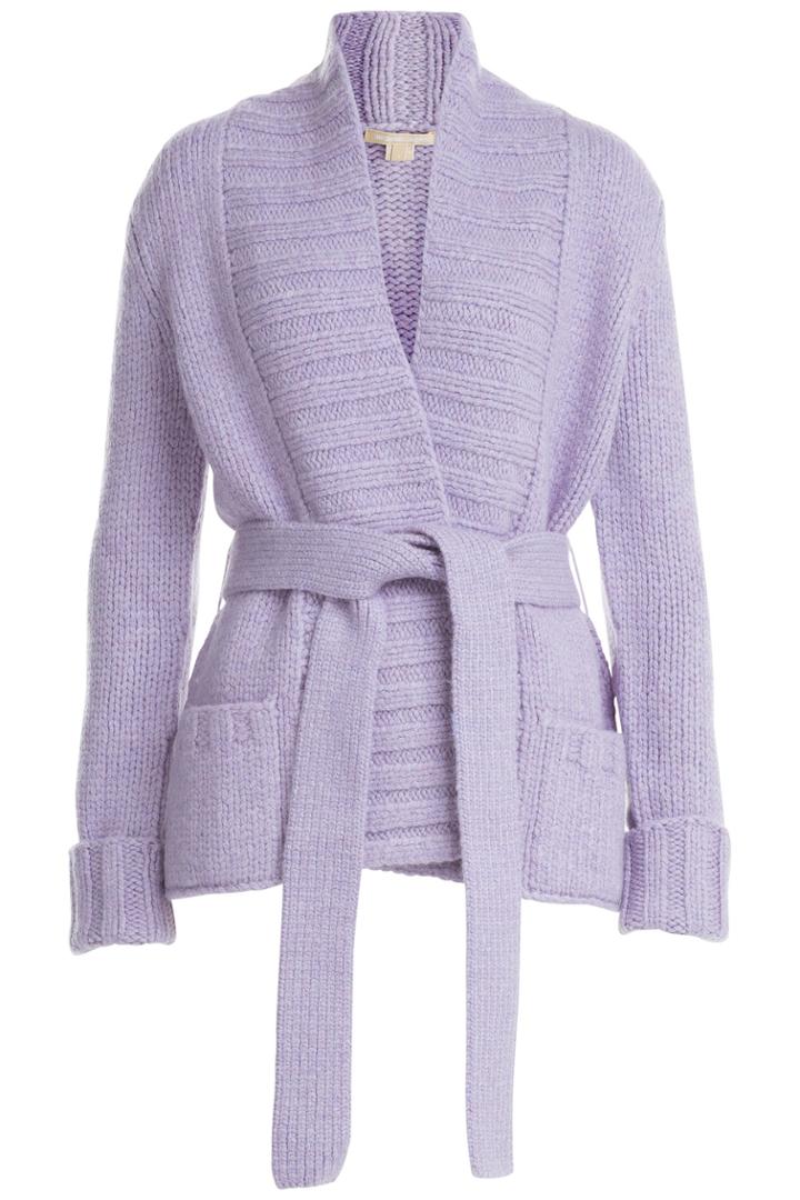 Michael Kors Michael Kors Wool-cashmere Cardigan - Purple
