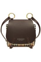 Burberry Burberry Bridle Leather Cross-body Bag With Check Print