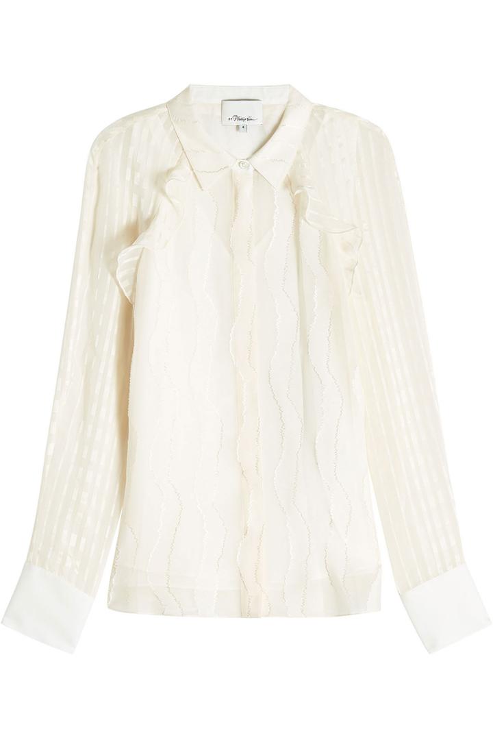 3.1 Phillip Lim 3.1 Phillip Lim Ruffled Silk-blend Blouse