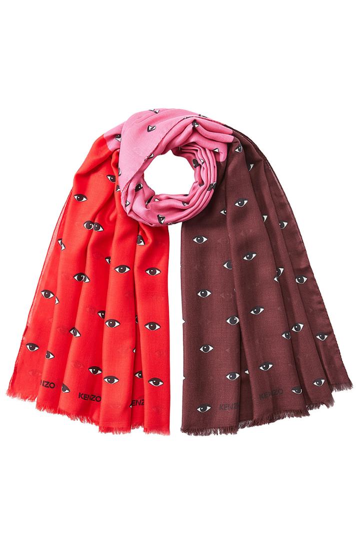 Kenzo Kenzo All Over Eyes Scarf With Silk