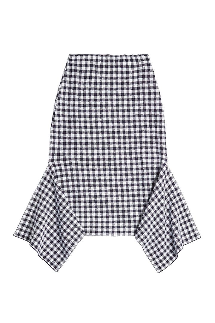 Rosetta Getty Rosetta Getty Printed Cotton-blend Skirt With Handkerchief Hem