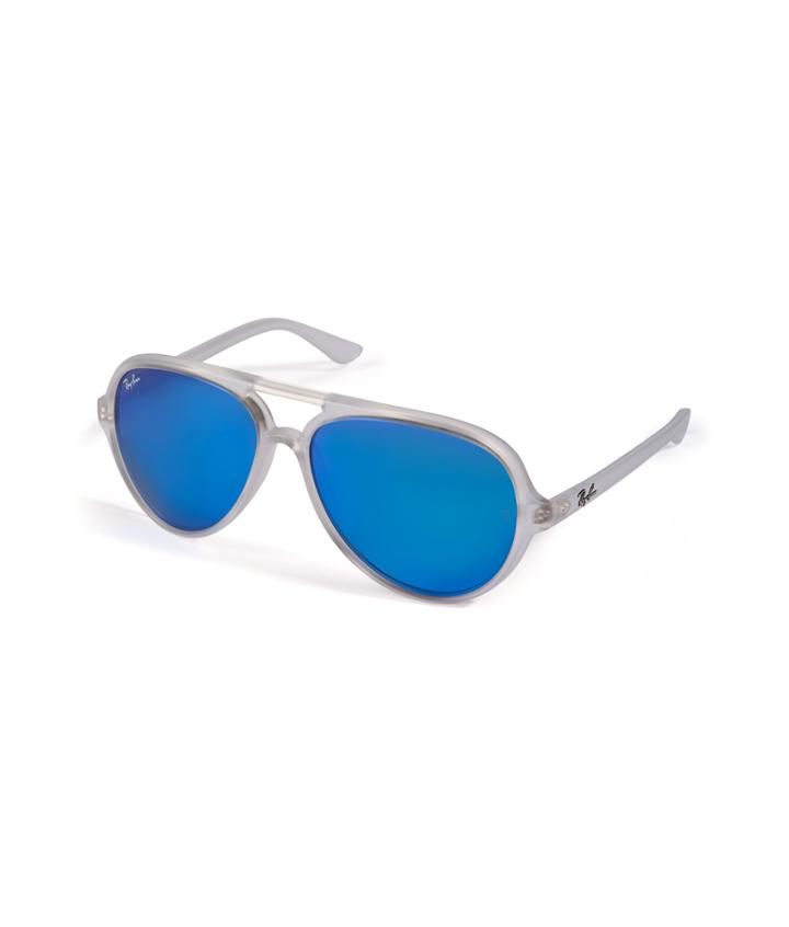 Ray-ban Cats5000 Mirrored Sunglasses In Matte Transparent