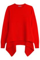 Alexander Mcqueen Alexander Mcqueen Cashmere Pullover With Asymmetric Hem - Red