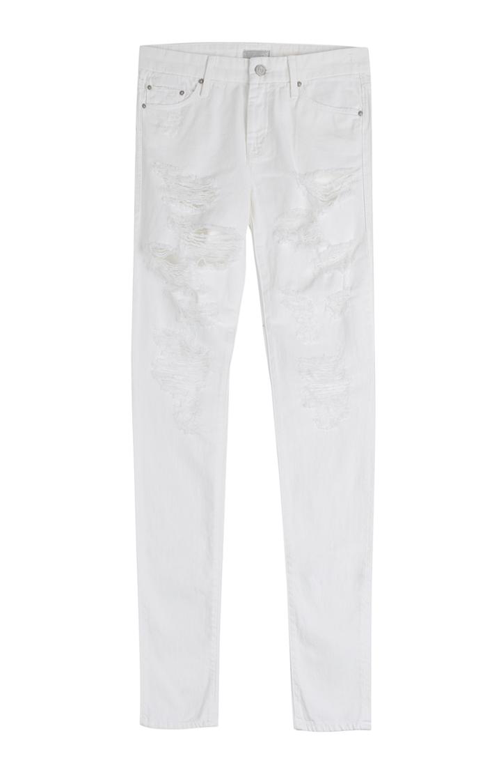 Mother The Looker Distressed Skinny Jeans
