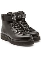 Valentino Valentino Leather Ankle Boots With Studs