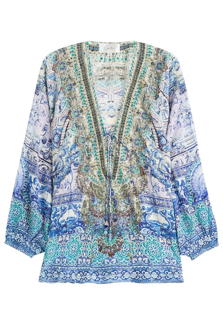 Camilla Camilla Embellished Silk Blouse - None