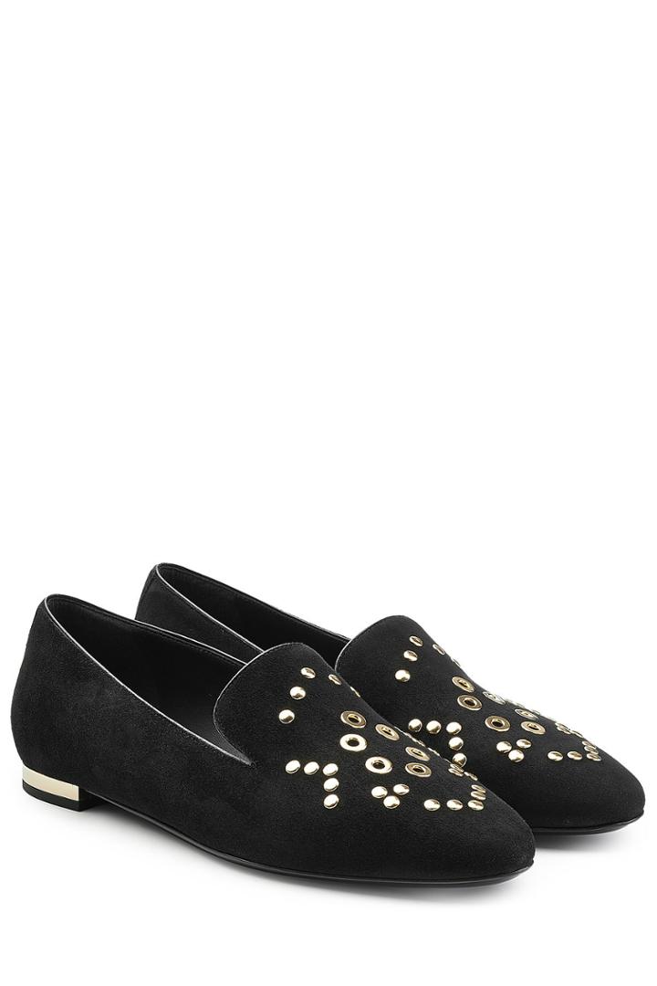 Burberry Burberry Embellished Suede Slippers