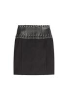 Pierre Balmain Pierre Balmain Mini Skirt With Leather - None