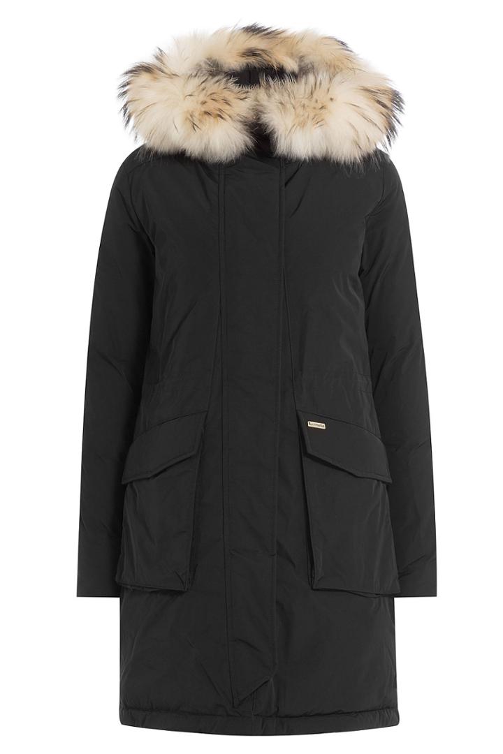 Woolrich Woolrich Military Down Parka With Fur-trimmed Hood - Black