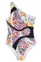 Emilio Pucci Emilio Pucci One Shoulder Printed Swimsuit - Multicolor
