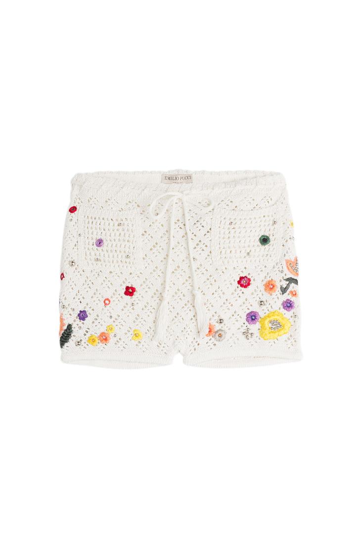 Emilio Pucci Emilio Pucci Crochet Shorts - White