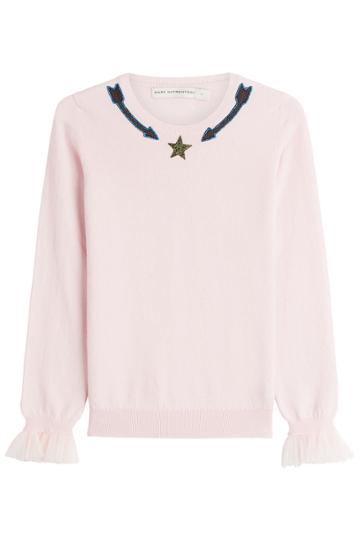 Mary Katrantzou Mary Katrantzou Embroidered Cashmere Pullover - Magenta