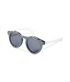 Illesteva Leonard 2 Striped Sunglasses In Blue/white
