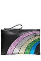 Red Valentino Red Valentino Leather Clutch With Glitter - Multicolor