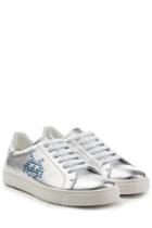 Anya Hindmarch Anya Hindmarch Space Invader Metallic Leather Sneakers