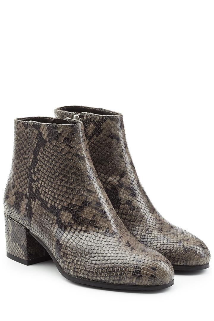 Steffen Schraut Steffen Schraut Embossed Leather Ankle Boots - Multicolor